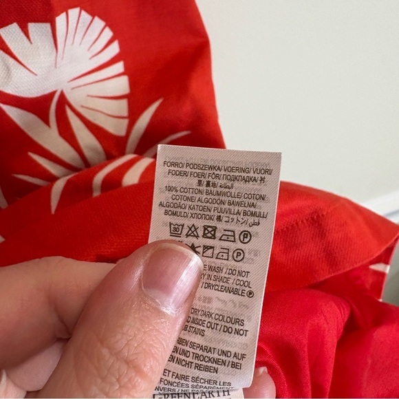 BODEN Yolande Shift Dress Cherry Red Jungle Bouquet Size 8L Long - Picture 11 of 11